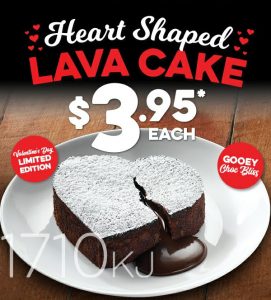 NEWS: Domino's Heart Shaped Choc Lava Cake 3