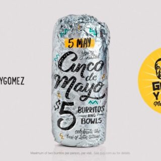 DEAL: Guzman Y Gomez - $5 Burritos & Coronas on Sunday 5 May 2019 (Cinco De Mayo) 3 DEAL: Guzman Y Gomez - $5 Burritos & Coronas on Sunday 5 May 2019 (Cinco De Mayo) 3