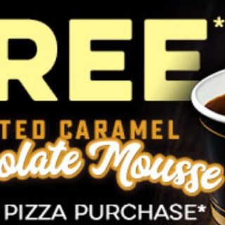 DEAL: Domino's - Free Salted Caramel Mousse with Traditional/Premium Pizza (20 April) 8 DEAL: Domino's - Free Salted Caramel Mousse with Traditional/Premium Pizza (20 April) 8