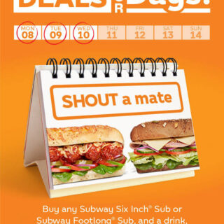 DEAL: Subway - Buy Six Inch/Footlong Sub & Drink, Get Six Inch/Footlong Sub Free (until 10 April 2019) 4 DEAL: Subway - Buy Six Inch/Footlong Sub & Drink, Get Six Inch/Footlong Sub Free (until 10 April 2019) 4