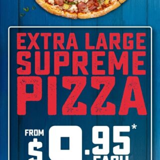 DEAL: Domino's - $9.95 Extra Large Supreme Pizza (until 22 April 2019) 5 DEAL: Domino's - $9.95 Extra Large Supreme Pizza (until 22 April 2019) 5
