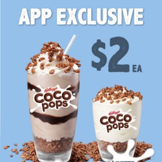 DEAL: Hungry Jack's App - $2 Coco Pops Storm or Deluxe Thickshake 5 DEAL: Hungry Jack's App - $2 Coco Pops Storm or Deluxe Thickshake 5
