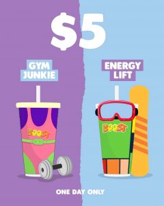 DEAL: Boost Juice - $5 Gym Junkie or Energy Lift (8 May) 8