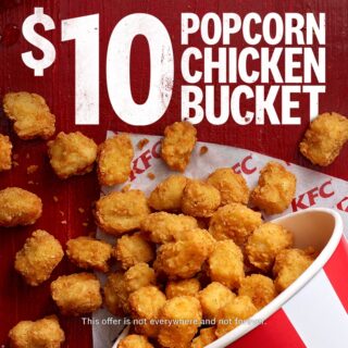 DEAL: KFC - $10 Bucket of Popcorn Chicken 2