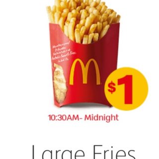 DEAL: McDonald's - $1 Large Fries (starts 19 June 2019) 6