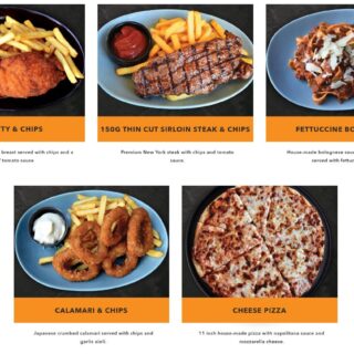 DEAL: Rashays $9 Lunch (Fettuccine Bolognese, Calamari & Chips, 150g Thin Cut Sirloin Steak & Chips, Cheese Pizza, Schnitzel & Chips) 8