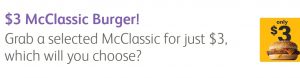 DEAL: McDonald’s - $3 McClassics Burger - Big Mac/McChicken/Quarter Pounder/Filet O Fish on mymacca's app (until 12 June 2019) 3