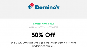 DEAL: Domino's UNiDAYS - 50% off Traditional and Premium Pizzas for Students (until 30 June 2019) 3