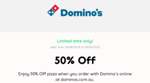 DEAL: Domino's UNiDAYS - 50% off Traditional and Premium Pizzas for Students (until 30 June 2019) 1