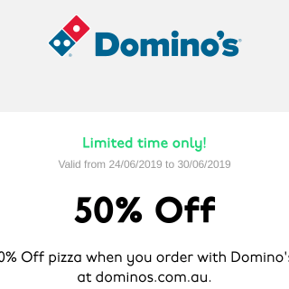 DEAL: Domino's UNiDAYS - 50% off Traditional and Premium Pizzas for Students (until 30 June 2019) 2
