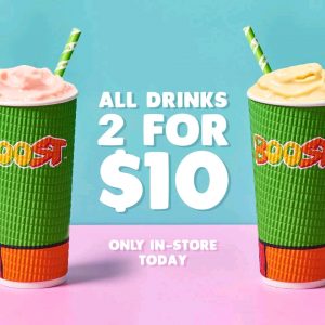 DEAL: Boost Juice - Any 2 Drinks for $10 (28 June 2019) 5