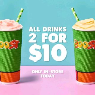 DEAL: Boost Juice - Any 2 Drinks for $10 (28 June 2019) 10