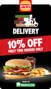 DEAL: Hungry Jack's - 10% off First Time Delivery Orders through Menulog (until 2 September 2019) 3