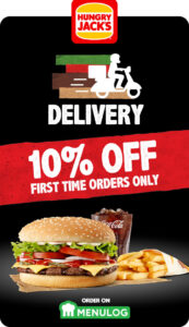 DEAL: Hungry Jack's - 10% off First Time Delivery Orders through Menulog (until 2 September 2019) 29 DEAL: Hungry Jack's - 10% off First Time Delivery Orders through Menulog (until 2 September 2019) 1