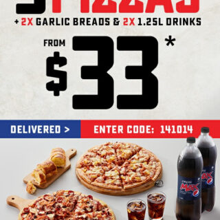 DEAL: Domino's - 3 Traditional Pizzas, 2 Garlic Breads & 2 1.25L Drinks $33 Delivered (1 June 2019) 10