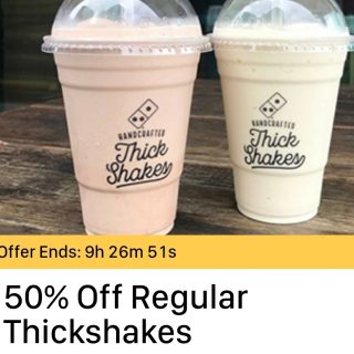 DEAL: Domino's - 50% off Thickshakes on Offers App (20 July 2019) 1