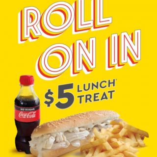 DEAL: Chicken Treat - $5 Chicken Roll, Chips & 250ml Coke No Sugar until 4pm 2