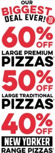 DEAL: Domino's - 60% off Premium Pizzas, 50% off Traditional Pizzas, 40% off New Yorker Pizzas (22-31 July 2019) 1
