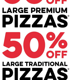 DEAL: Domino's - 60% off Premium Pizzas, 50% off Traditional Pizzas, 40% off New Yorker Pizzas (22-31 July 2019) 2