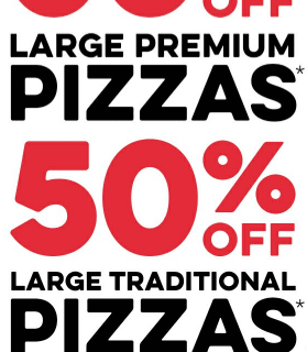 DEAL: Domino's - 60% off Premium Pizzas, 50% off Traditional Pizzas, 40% off New Yorker Pizzas (22-31 July 2019) 6