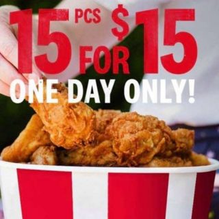 DEAL: KFC - 15 Pieces Original Recipe for $15 on 31 July 2019 (KFC App in WA Only) 3
