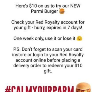 DEAL: Red Rooster - $10 Free Credit for Targeted Red Royalty Members 2