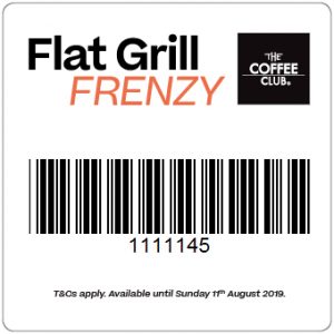 DEAL: The Coffee Club - Buy One Get One Free Flat Grills (until 11 August 2019) 3