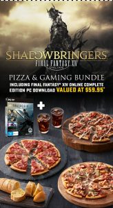 DEAL: Domino's + Final Fantasy XIV - 3 Pizzas, Garlic Bread, Drink & PC Game for $53.95 Pickup/$59.95 Delivered 3