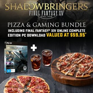 DEAL: Domino's + Final Fantasy XIV - 3 Pizzas, Garlic Bread, Drink & PC Game for $53.95 Pickup/$59.95 Delivered 1