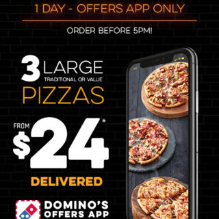 DEAL: Domino's Offers App - 3 Large Pizzas $24 Delivered (12 July 2019) 9