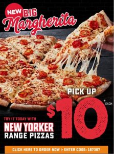 DEAL: Domino's - $10 New Yorker Pizza Pickup (selected stores) 3
