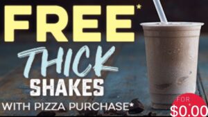 DEAL: Domino's - Free Thickshake with Traditional/Premium Pizza Purchase (until 5pm 16 August 2019) 1