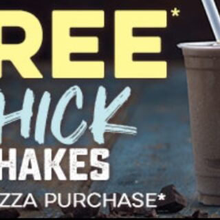 DEAL: Domino's - Free Thickshake with Traditional/Premium Pizza Purchase (until 5pm 16 August 2019) 1