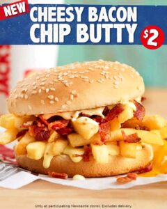 DEAL: Hungry Jack's $2 Cheesy Bacon Chip Butty 29 DEAL: Hungry Jack's $2 Cheesy Bacon Chip Butty 1