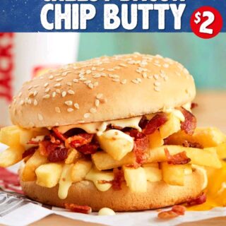 DEAL: Hungry Jack's $2 Cheesy Bacon Chip Butty 3 DEAL: Hungry Jack's $2 Cheesy Bacon Chip Butty 3