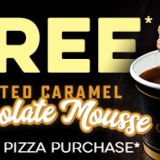 DEAL: Domino's - Free Salted Caramel Chocolate Mousse with Traditional/Premium Pizza Purchase (until 5pm 22 September 2019) 1