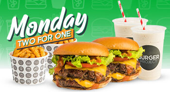 DEAL: Burger Project - Buy One Get One Free Large Burger Combo on Mondays 10