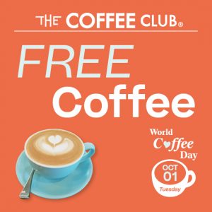 DEAL: The Coffee Club - Free Coffee on International Coffee Day (1 October 2019) 3