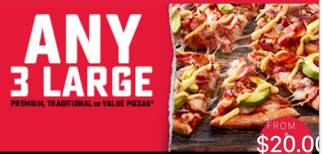 DEAL: Domino's - Any 3 Large Pizzas $20 Pickup including ...