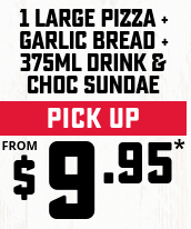 DEAL: Domino's - $9.95 Large Pizza + Garlic Bread + 375ml Drink + Sundae 4
