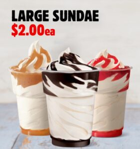 DEAL: Hungry Jack's App - $2 Large Sundae (until 2 December 2019) 29 DEAL: Hungry Jack's App - $2 Large Sundae (until 2 December 2019) 1
