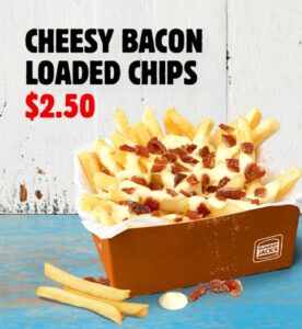 DEAL: Hungry Jack's App - $2.50 Cheesy Bacon Loaded Chips (until 30 September 2019) 29 DEAL: Hungry Jack's App - $2.50 Cheesy Bacon Loaded Chips (until 30 September 2019) 1