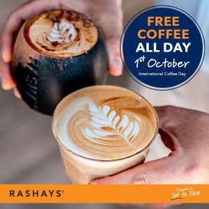 DEAL: Rashays - Free Coffee on International Coffee Day (1 October 2019) 3