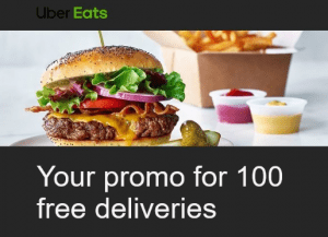 DEAL: Uber Eats - 100 Free Deliveries for Targeted Users (until 7 October 2019) 3