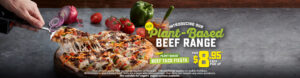 NEWS: Domino's New Plant Based Pizzas (Vegan Taco Fiesta, Vegan Loaded Burger, Vegan Beef & Onion) 1