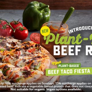 NEWS: Domino's New Plant Based Pizzas (Vegan Taco Fiesta, Vegan Loaded Burger, Vegan Beef & Onion) 3