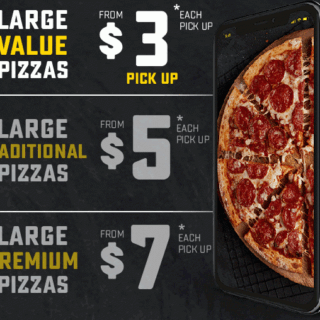 DEAL: Domino's - $3 Value, $5 Traditional, $7 Premium Pizzas at Selected Stores (until 2pm 25 September 2019) 8