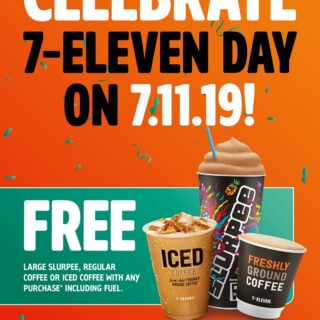 DEAL: 7-Eleven Day - Free Large Slurpee, Coffee, Iced Coffee or Coffee Melt with any purchase (Thursday 7 November 2019) 9