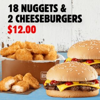 DEAL: Hungry Jack's App - 18 Nuggets and 2 Cheeseburgers for $12 (until 2 December 2019) 9 DEAL: Hungry Jack's App - 18 Nuggets and 2 Cheeseburgers for $12 (until 2 December 2019) 9
