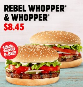 DEAL: Hungry Jack's App - $8.45 Rebel Whopper & Whopper (until 11 November 2019) 1